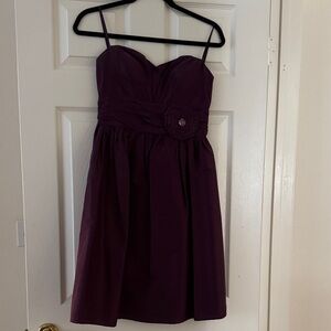 Eliza J Purple Sleeveless A-line Mini Dress for Prom